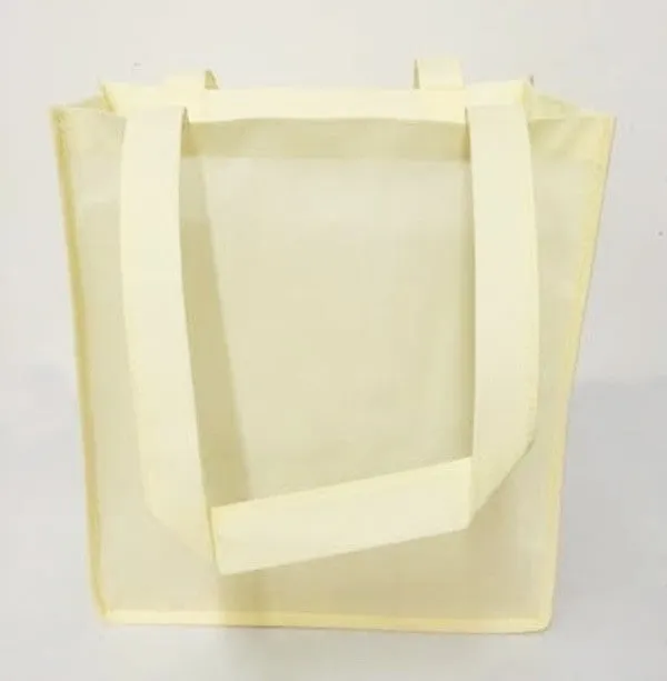 15" Medium Size Non Woven Grocery Tote Bag w/Gusset - GN28