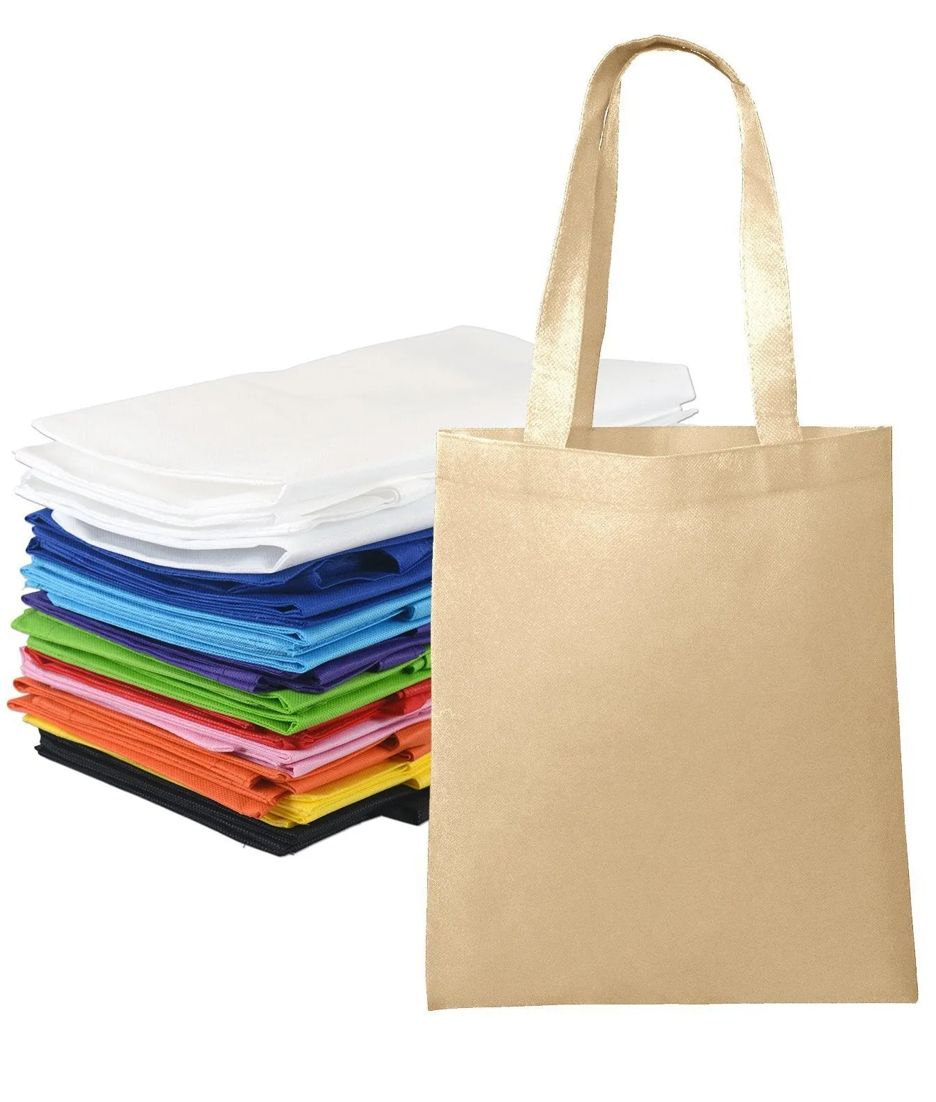 50 ct Promotional Reusable Tote Bags - Pack of 50