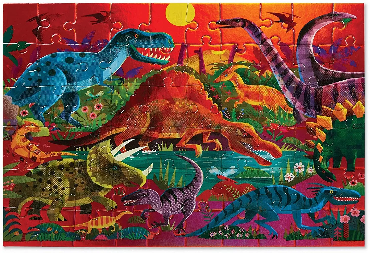 60 pc dazzling dinosaurs | puzzle