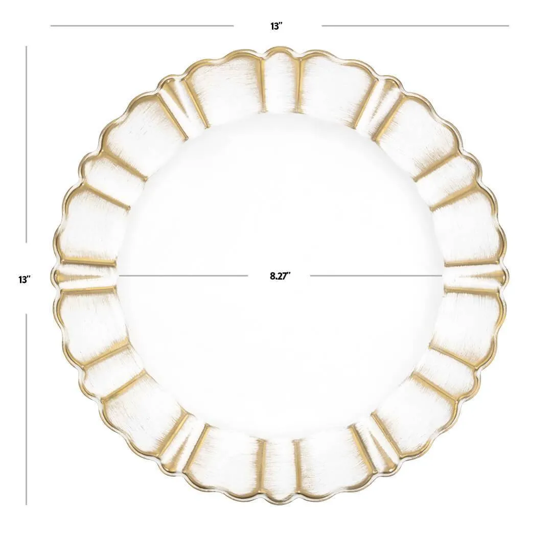 Antique Scallop Charger Plates