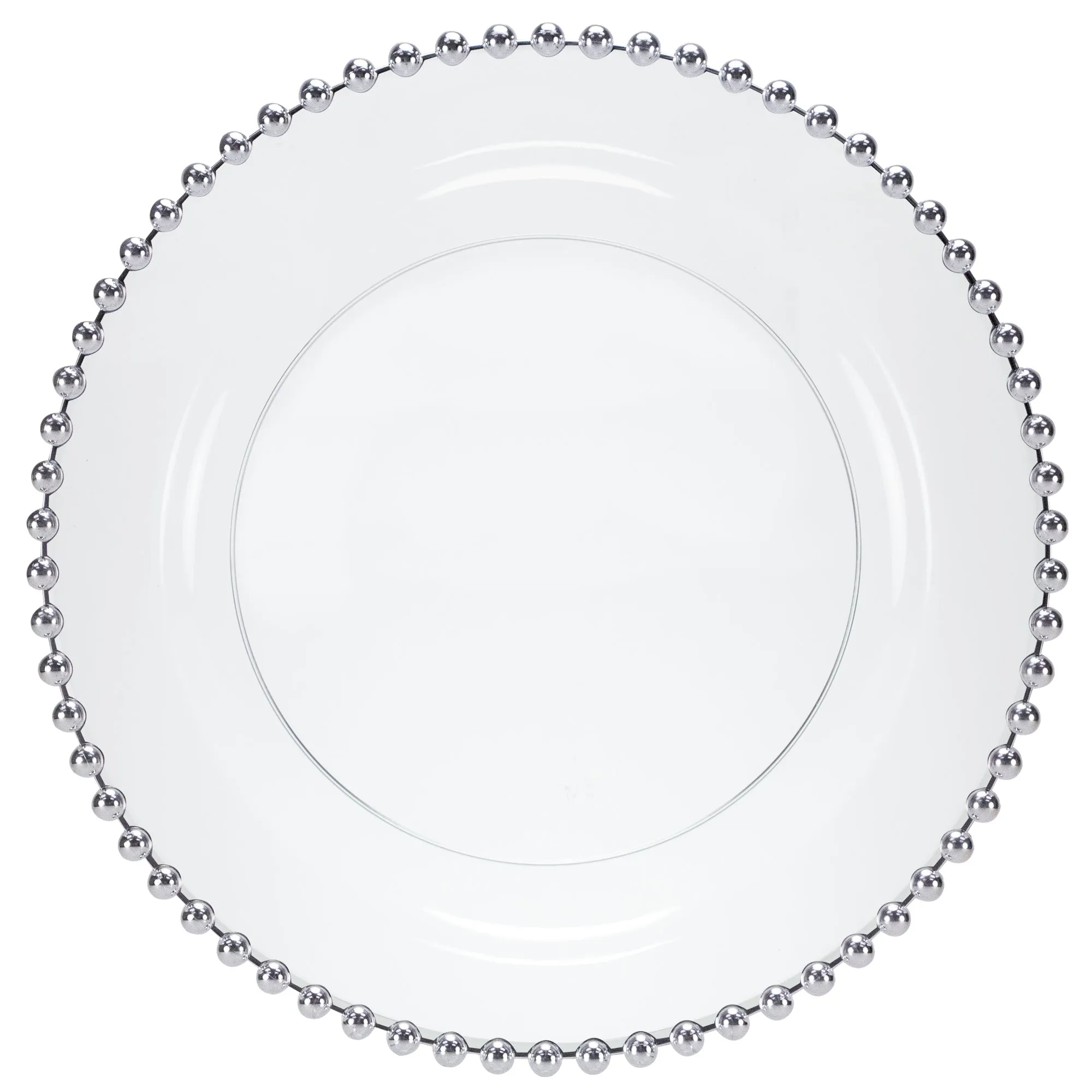 Beaded Premium Plastic Round Dinnerware