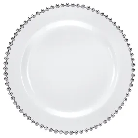 Beaded Premium Plastic Round Dinnerware