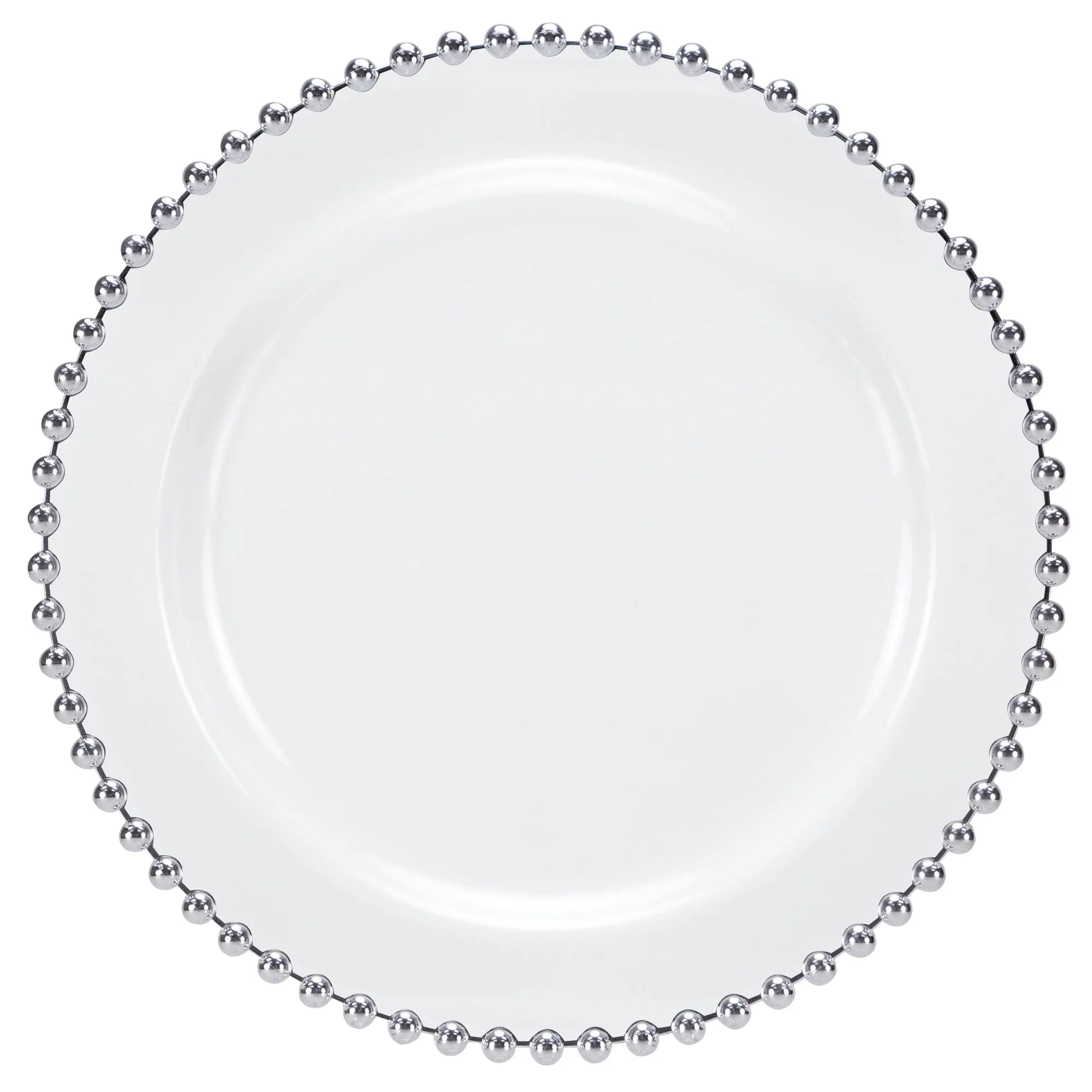 Beaded Premium Plastic Round Dinnerware