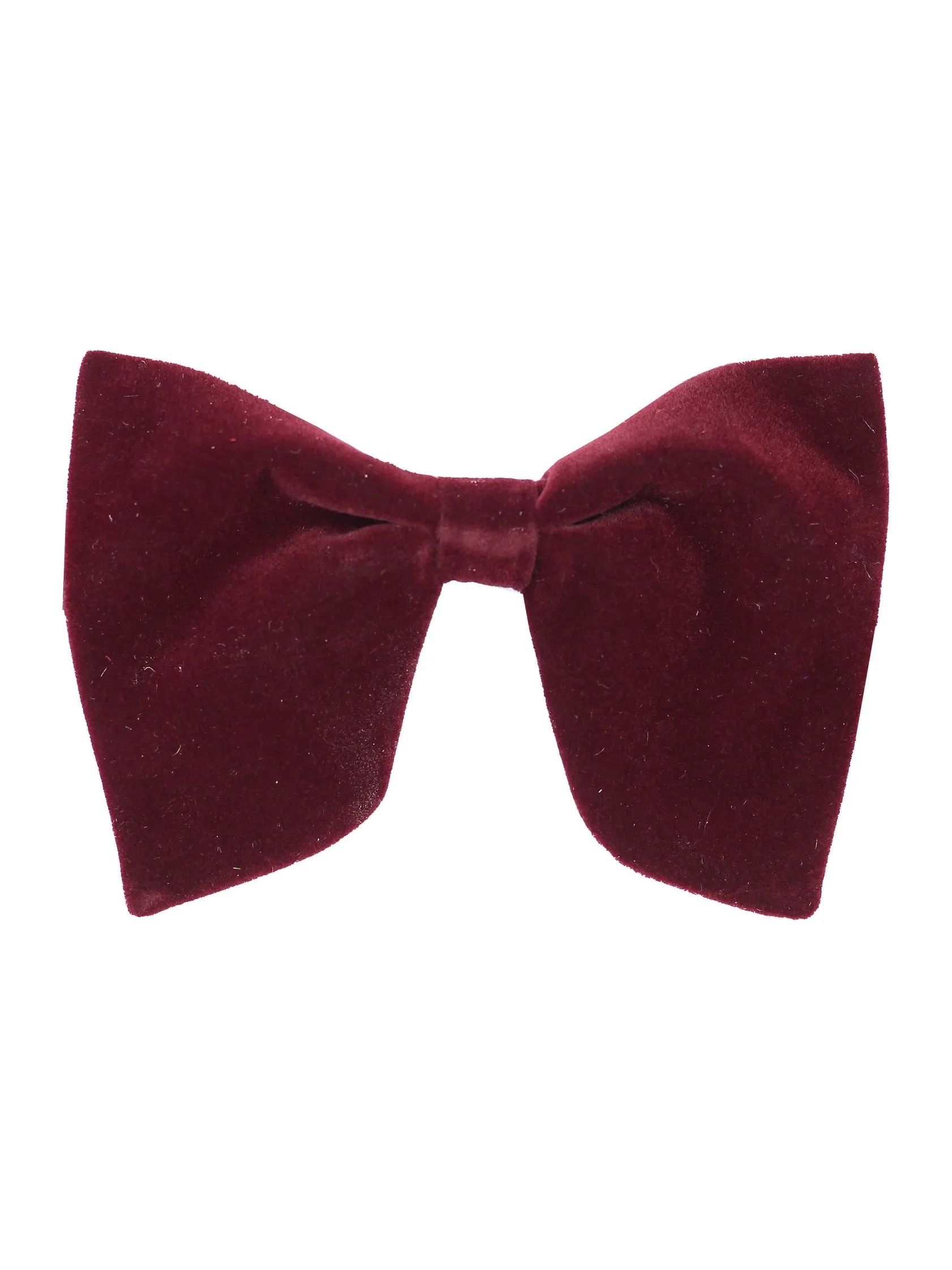 BIG MAROON VELVET BOW TIE SET