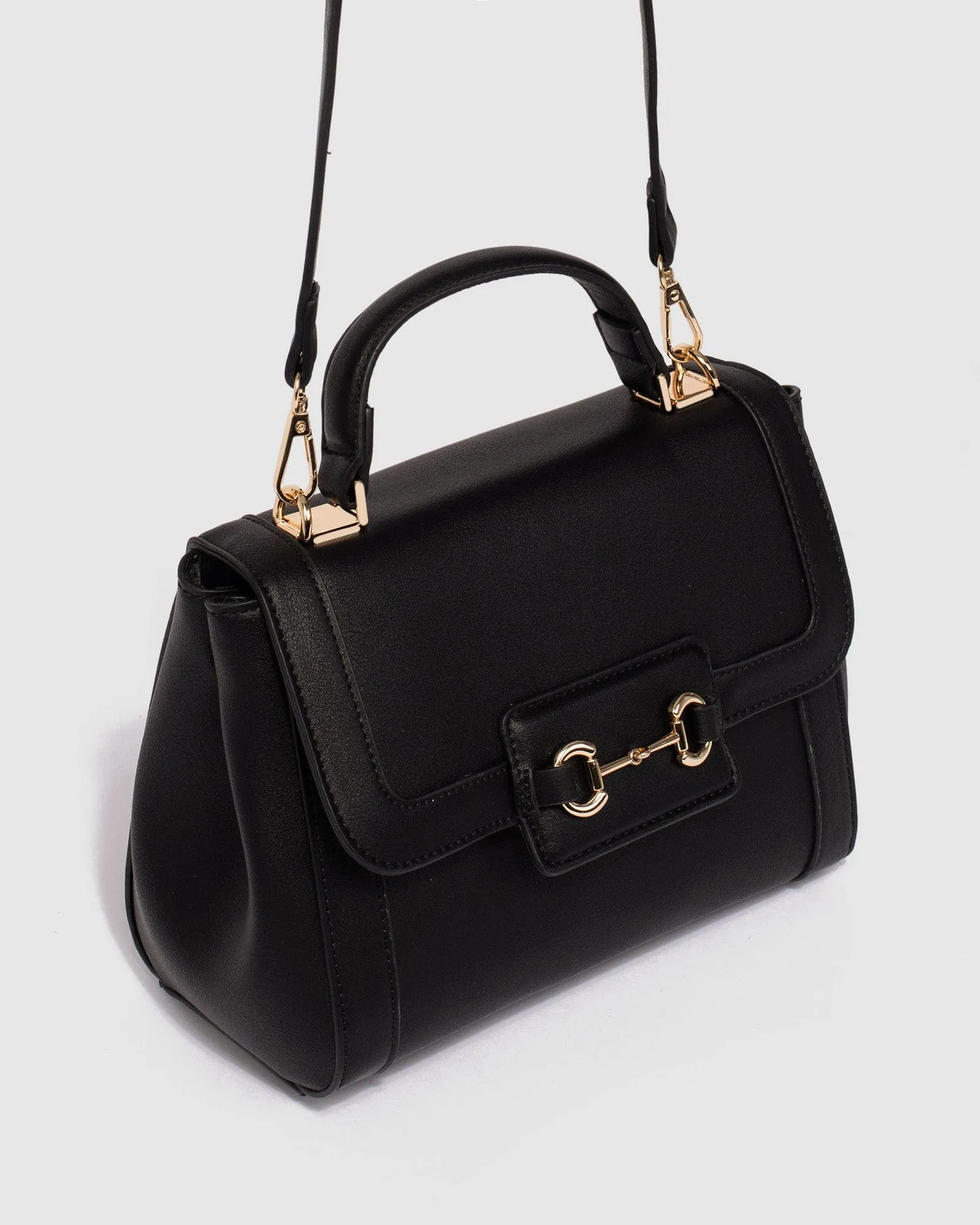 Black Elora Horse Bit Tote Bag