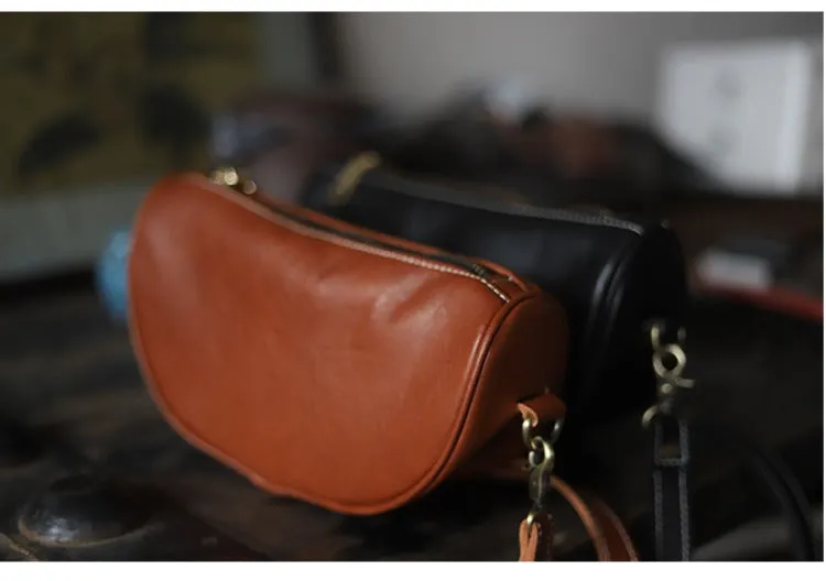 Black LEATHER Saddle Side Bags WOMEN Contrast SHOULDER BAGs Small Crossbody Purse FOR WOMEN