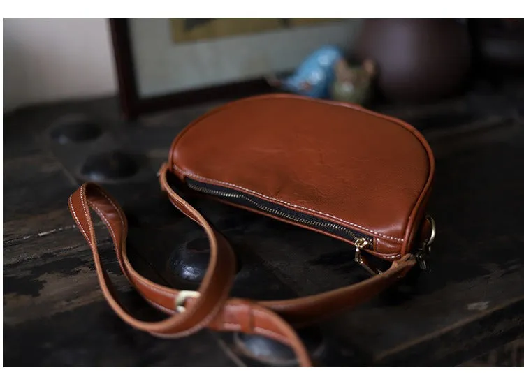 Black LEATHER Saddle Side Bags WOMEN Contrast SHOULDER BAGs Small Crossbody Purse FOR WOMEN