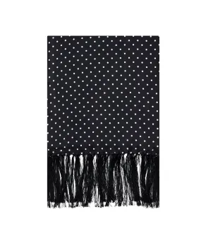 Black Velvet Spot Evening Scarf