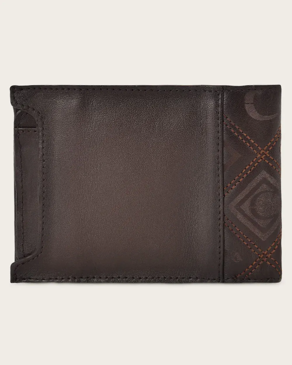 Brown engraved wallet