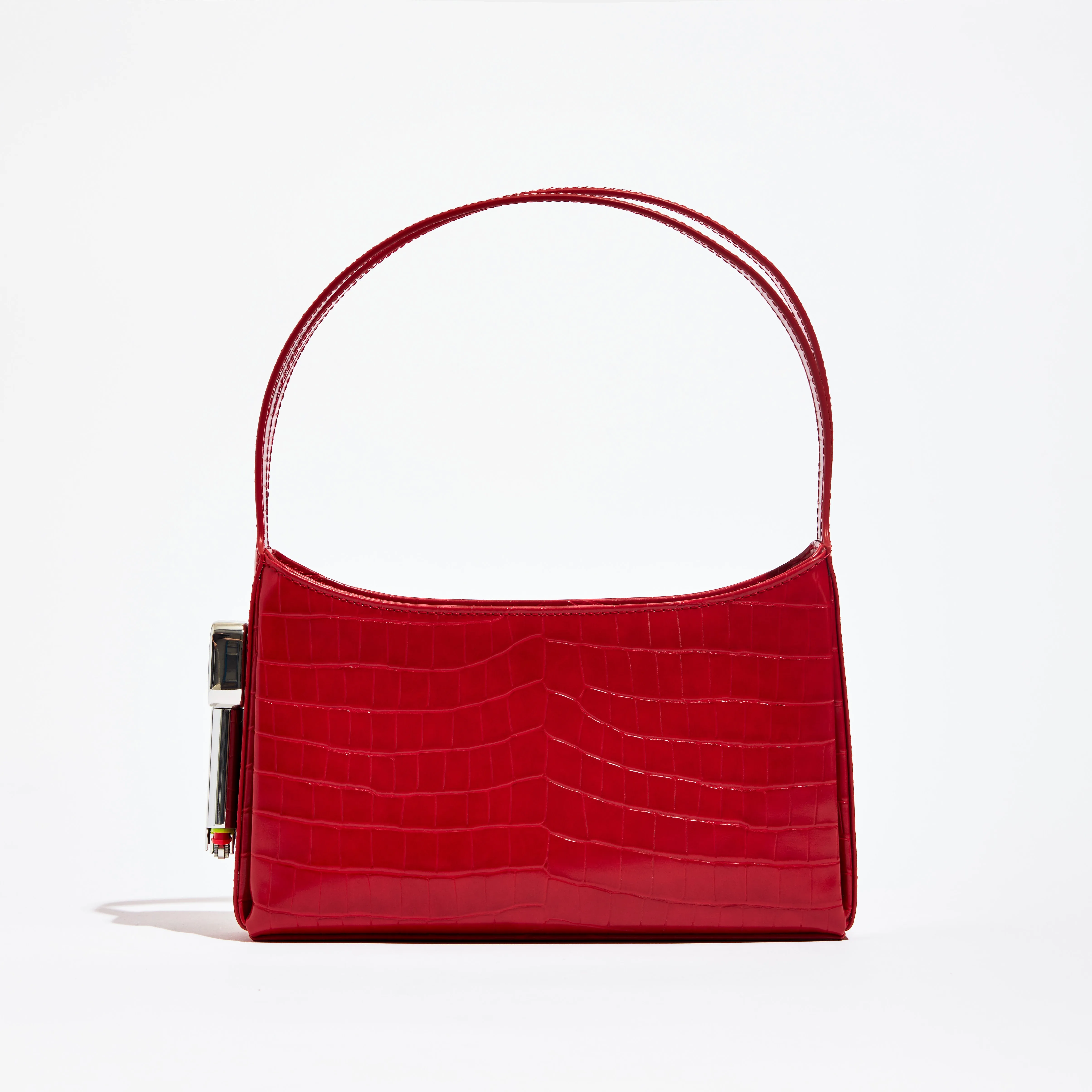 Burn Shoulder Bag in Red Croc