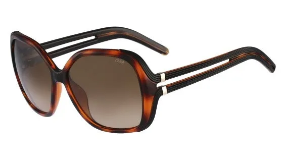 Chloé Women's Designer Sunglasses, Tortoise/Brown Gradient