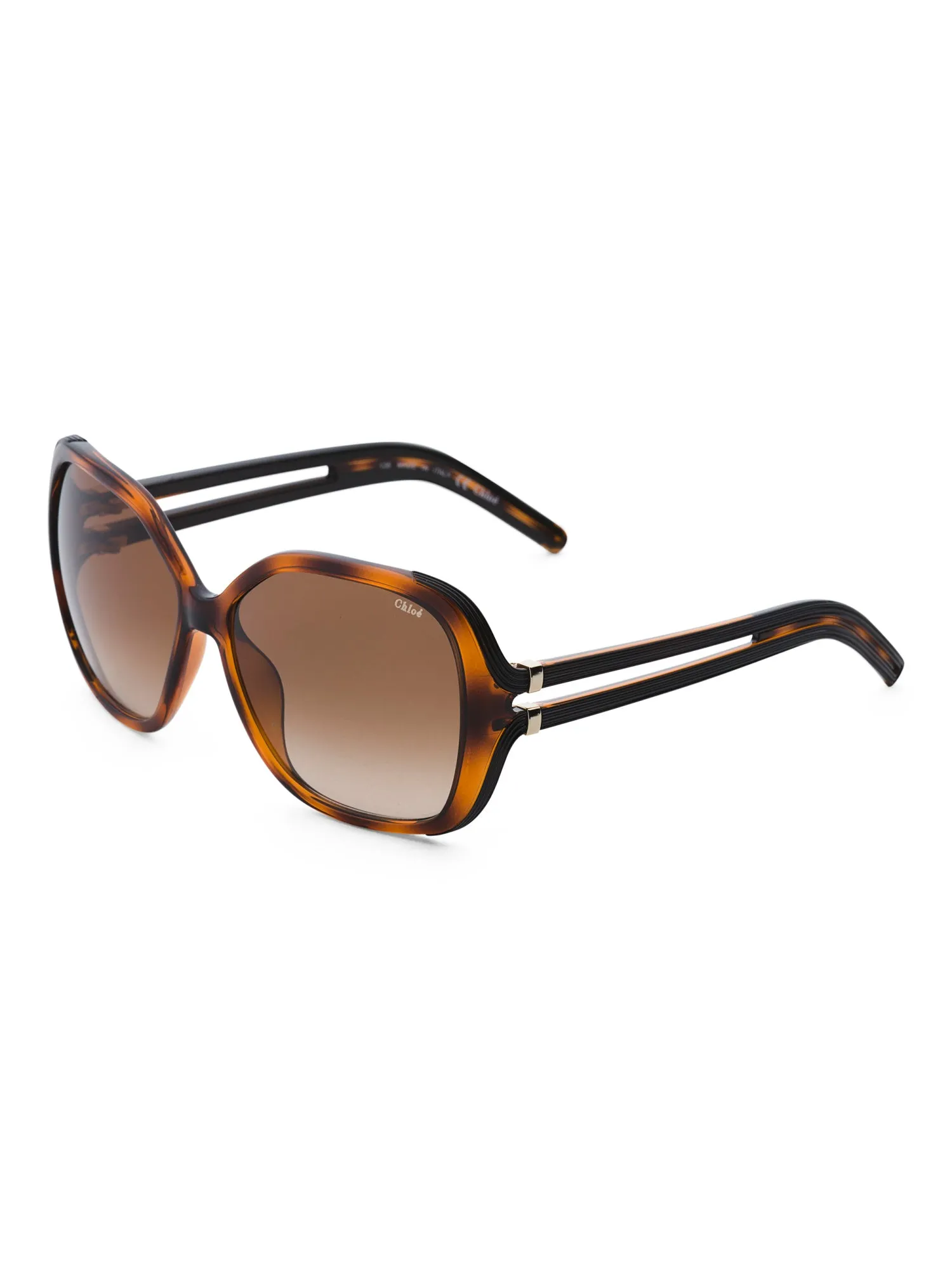 Chloé Women's Designer Sunglasses, Tortoise/Brown Gradient