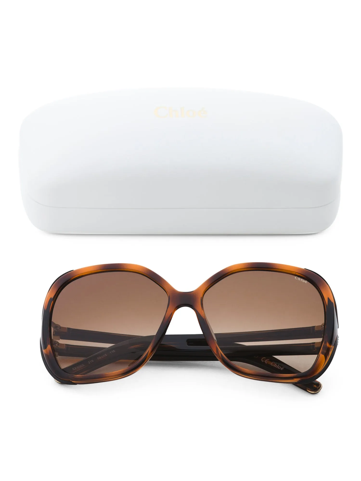 Chloé Women's Designer Sunglasses, Tortoise/Brown Gradient