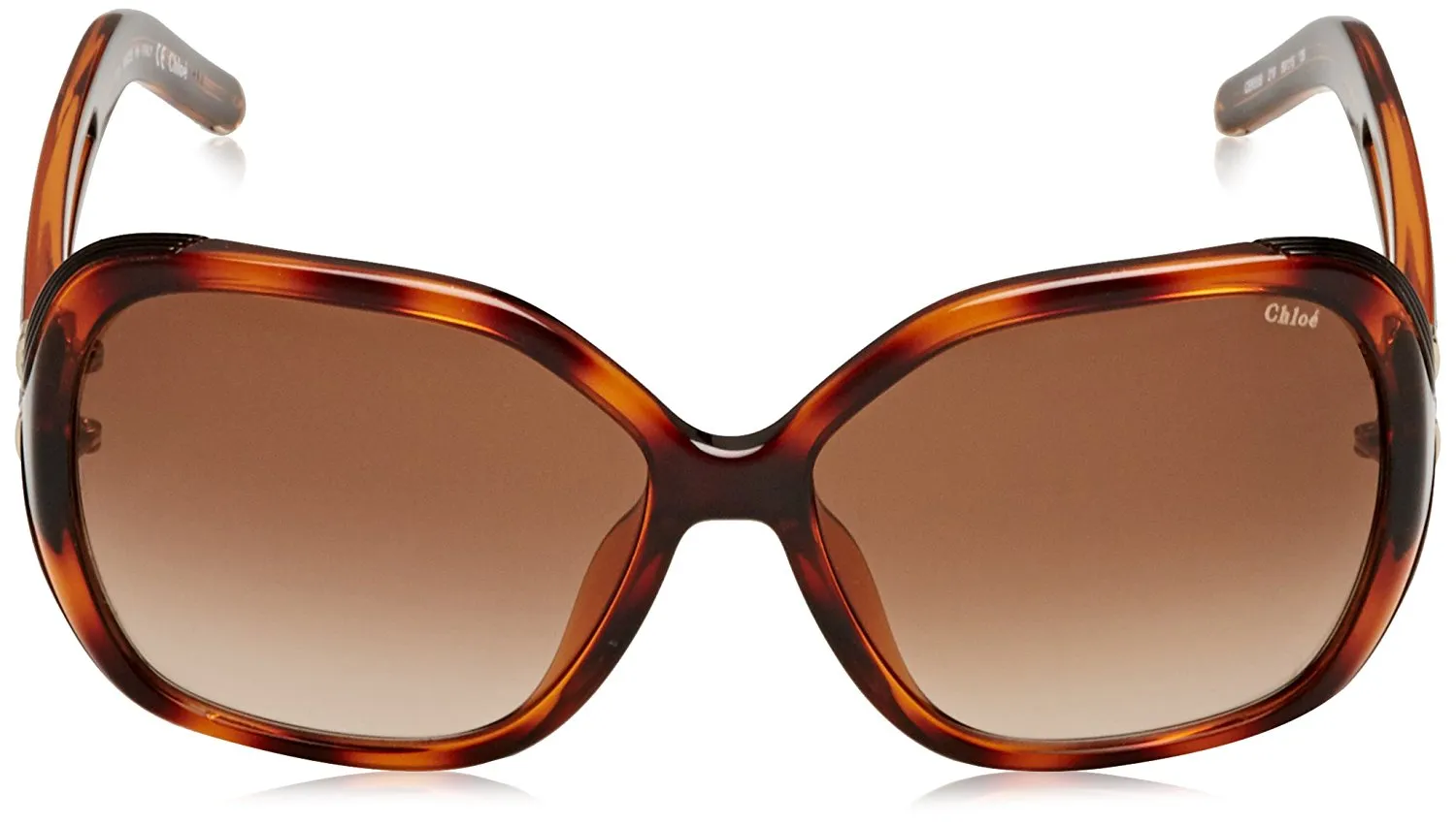 Chloé Women's Designer Sunglasses, Tortoise/Brown Gradient