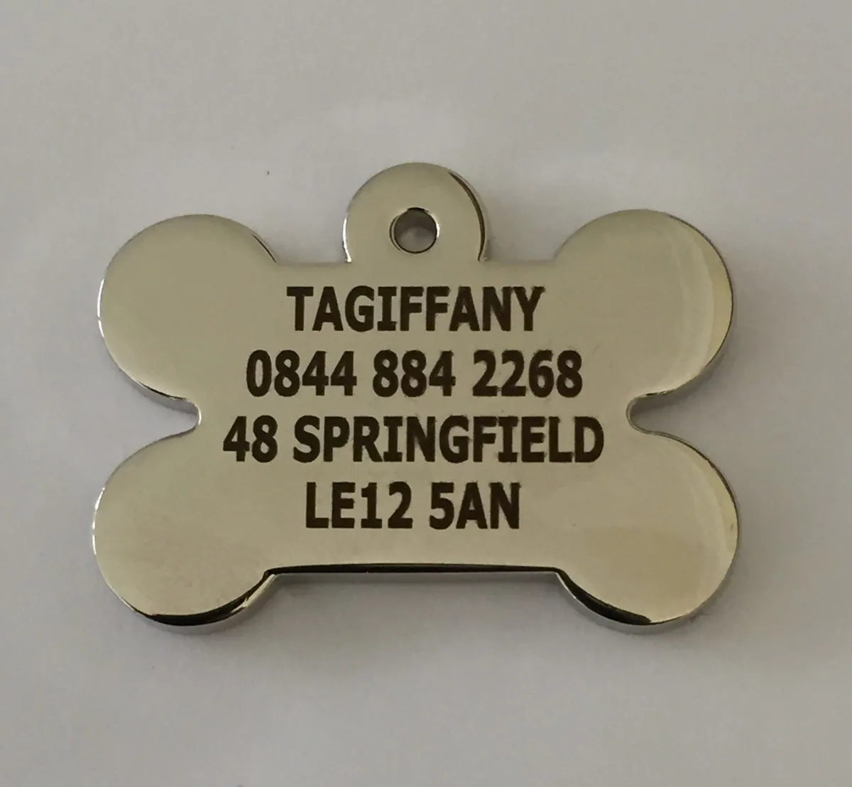 Chunky Gold Large Bone Designer Dog Tag