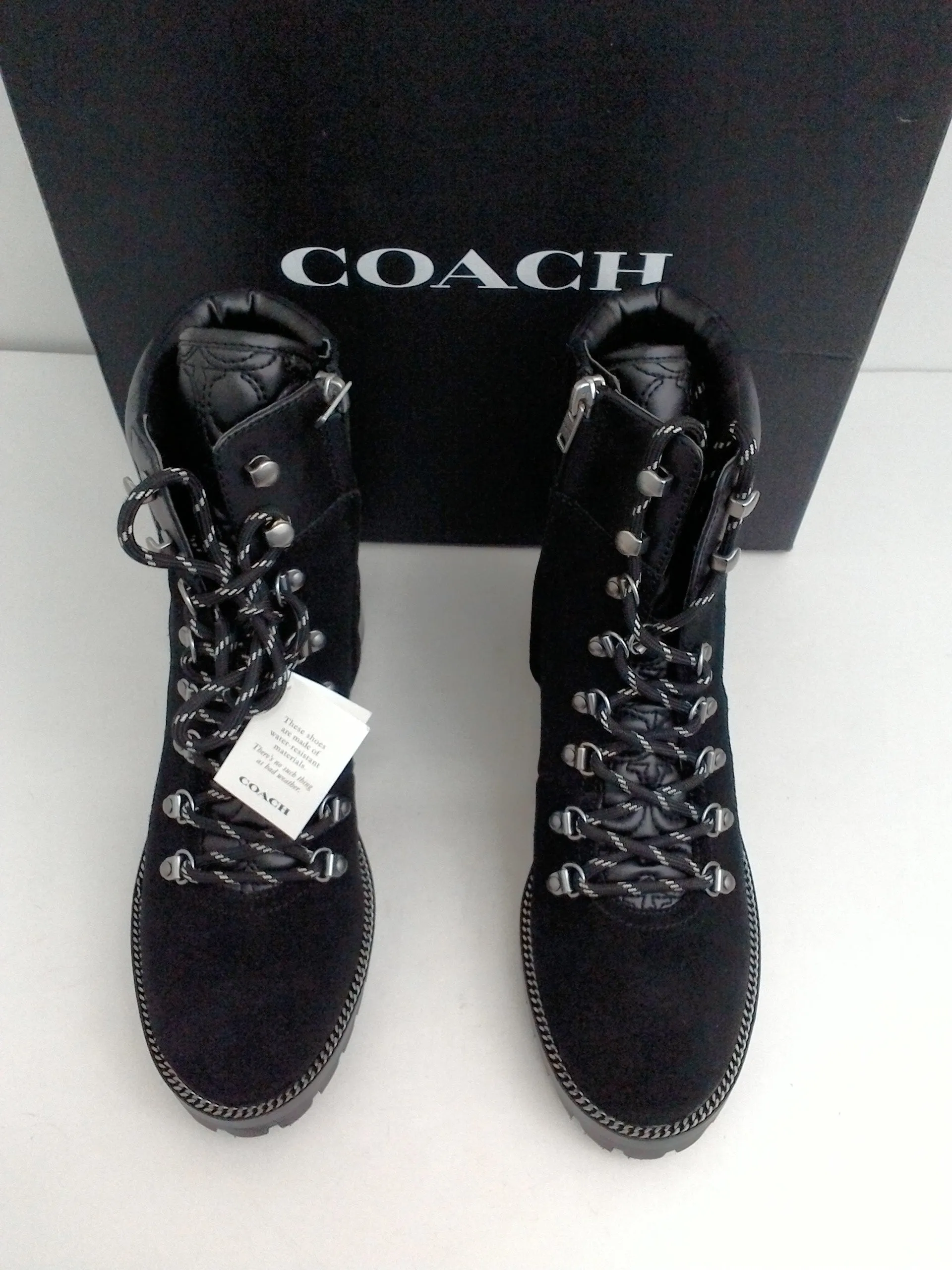 COACH Women's Lorren Black Bootie Suede Size  8.5 M