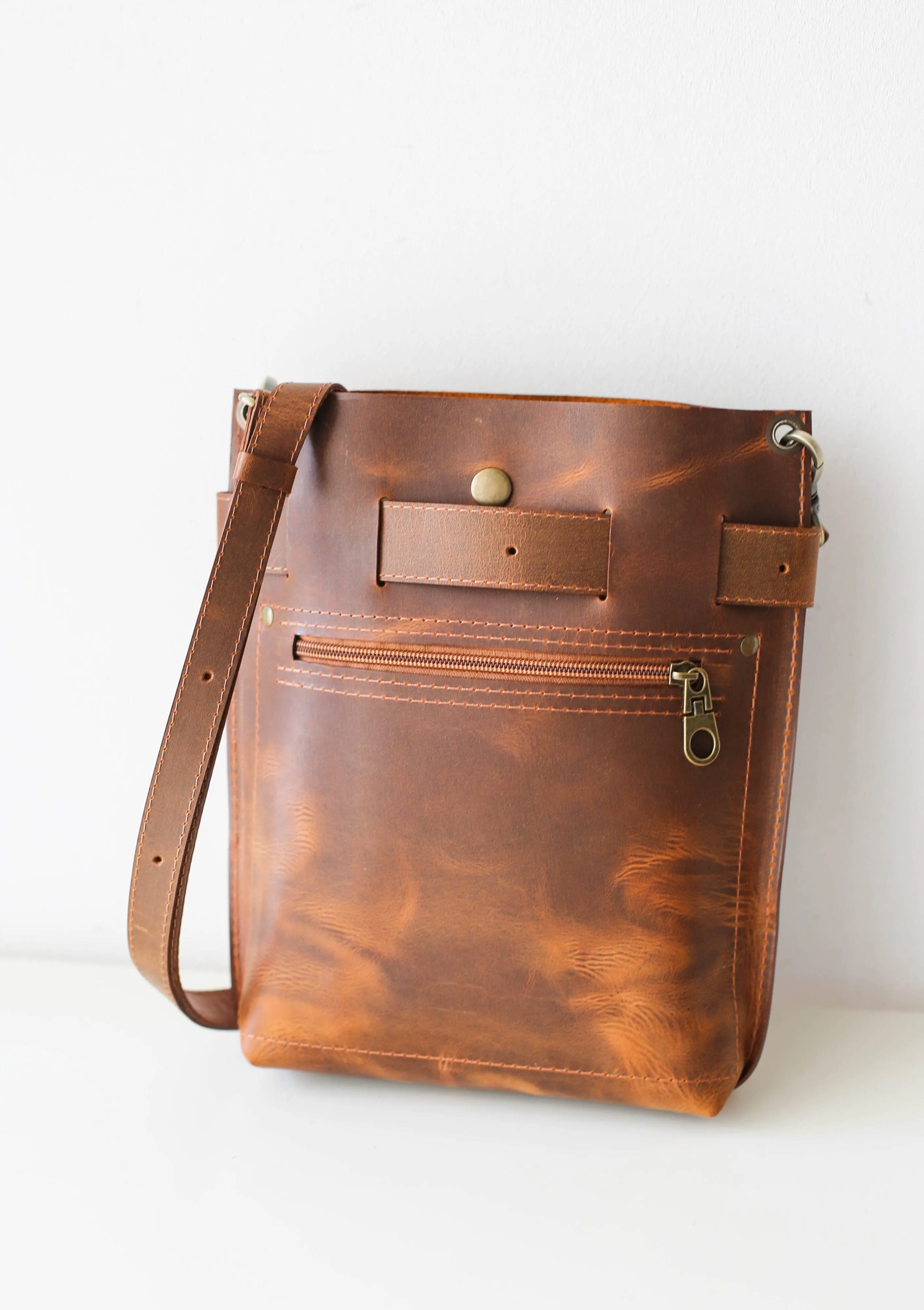 Coffee Brown Leather Bag