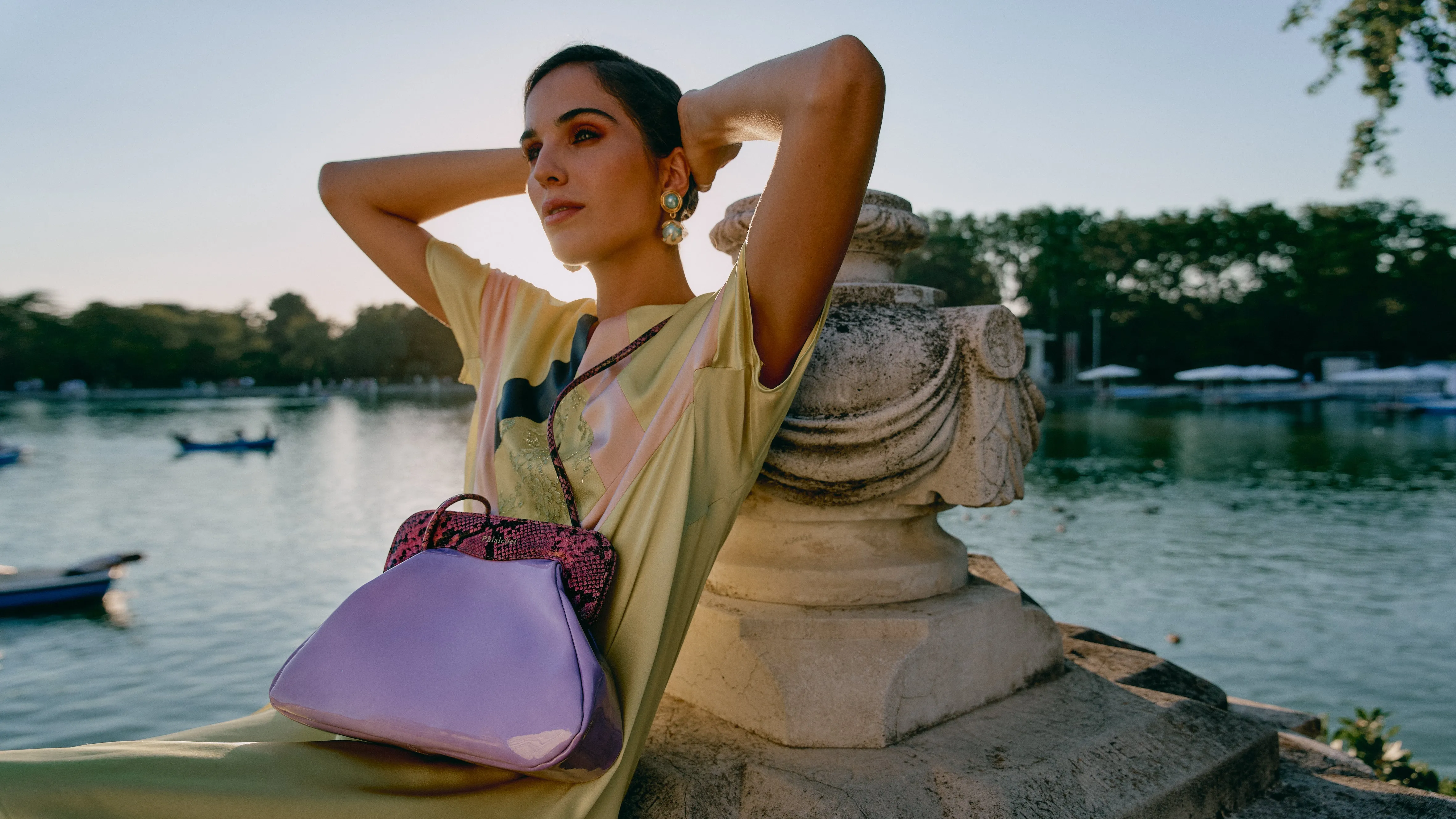 Constanza Clutch | Mauve Patent Leather