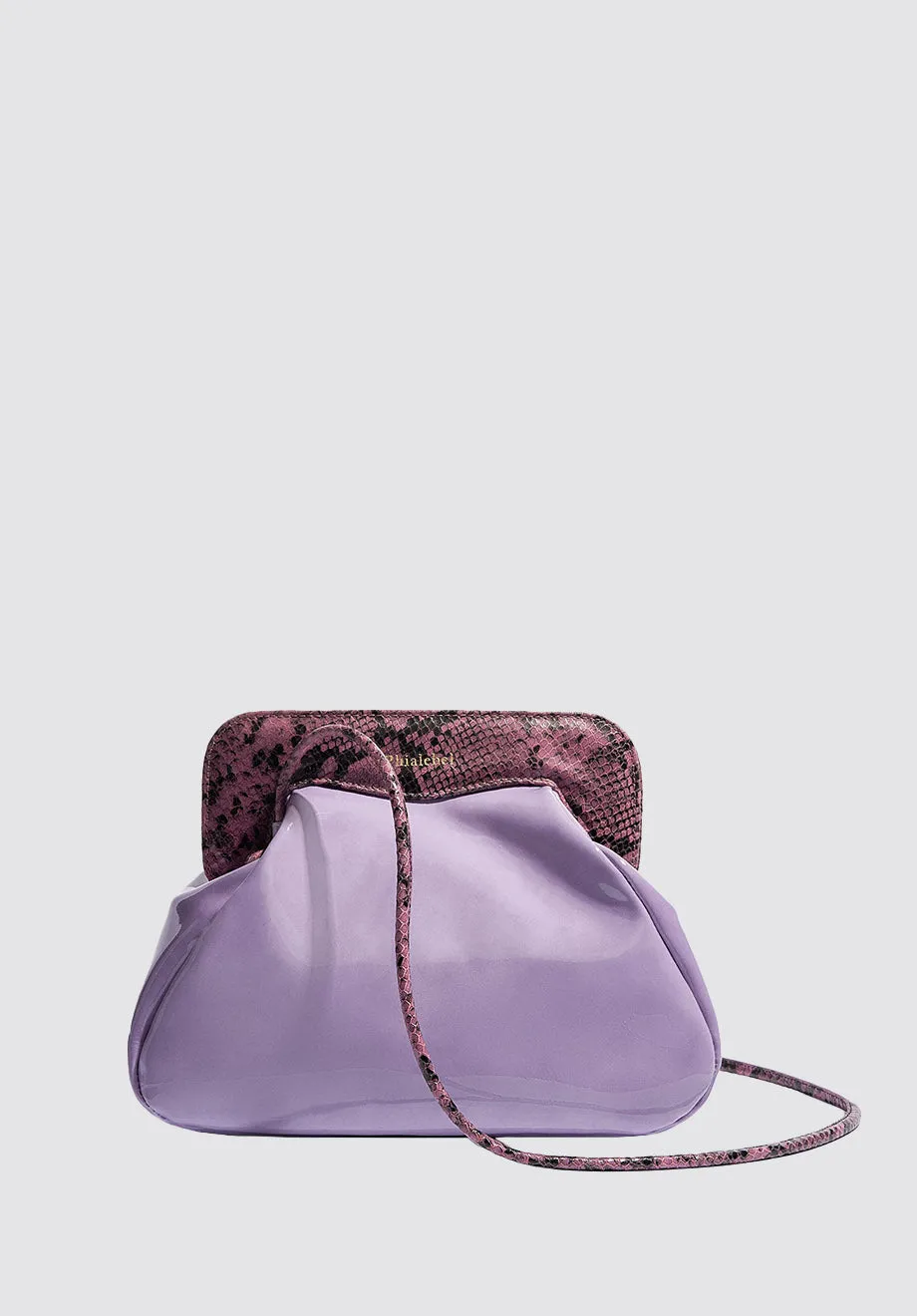 Constanza Clutch | Mauve Patent Leather