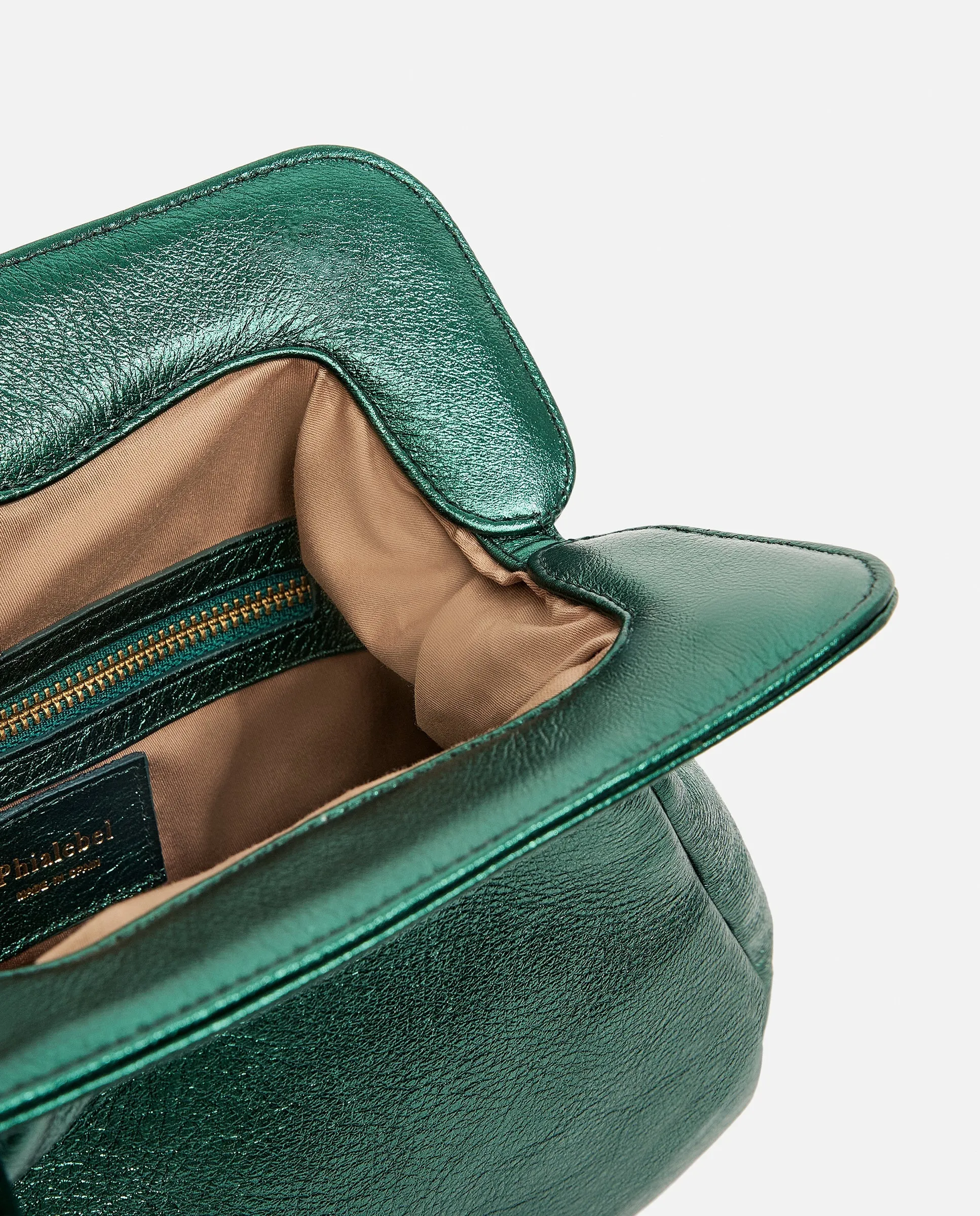 Constanza Clutch | Metallic Green