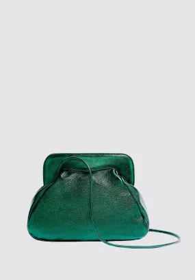 Constanza Clutch | Metallic Green