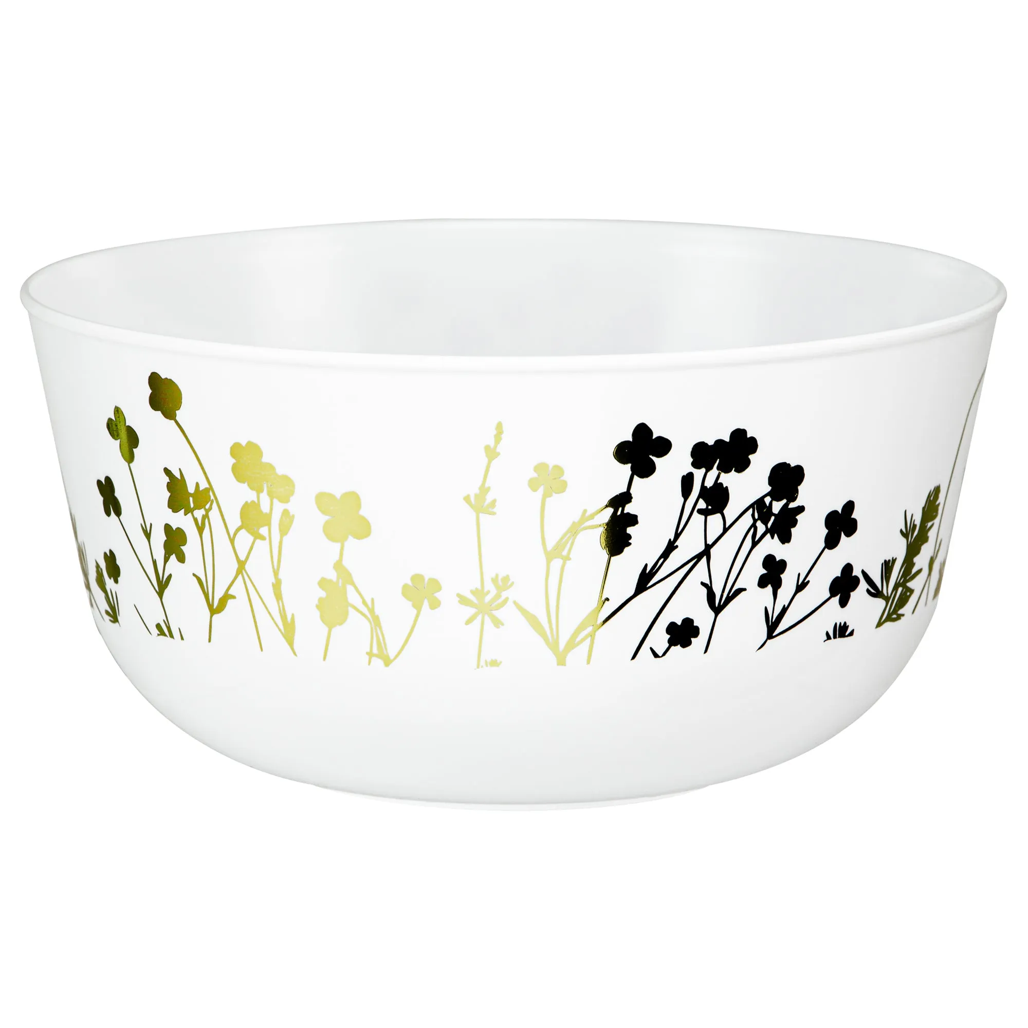 Contemporary Wildflower Premium Plastic Round Dinnerware