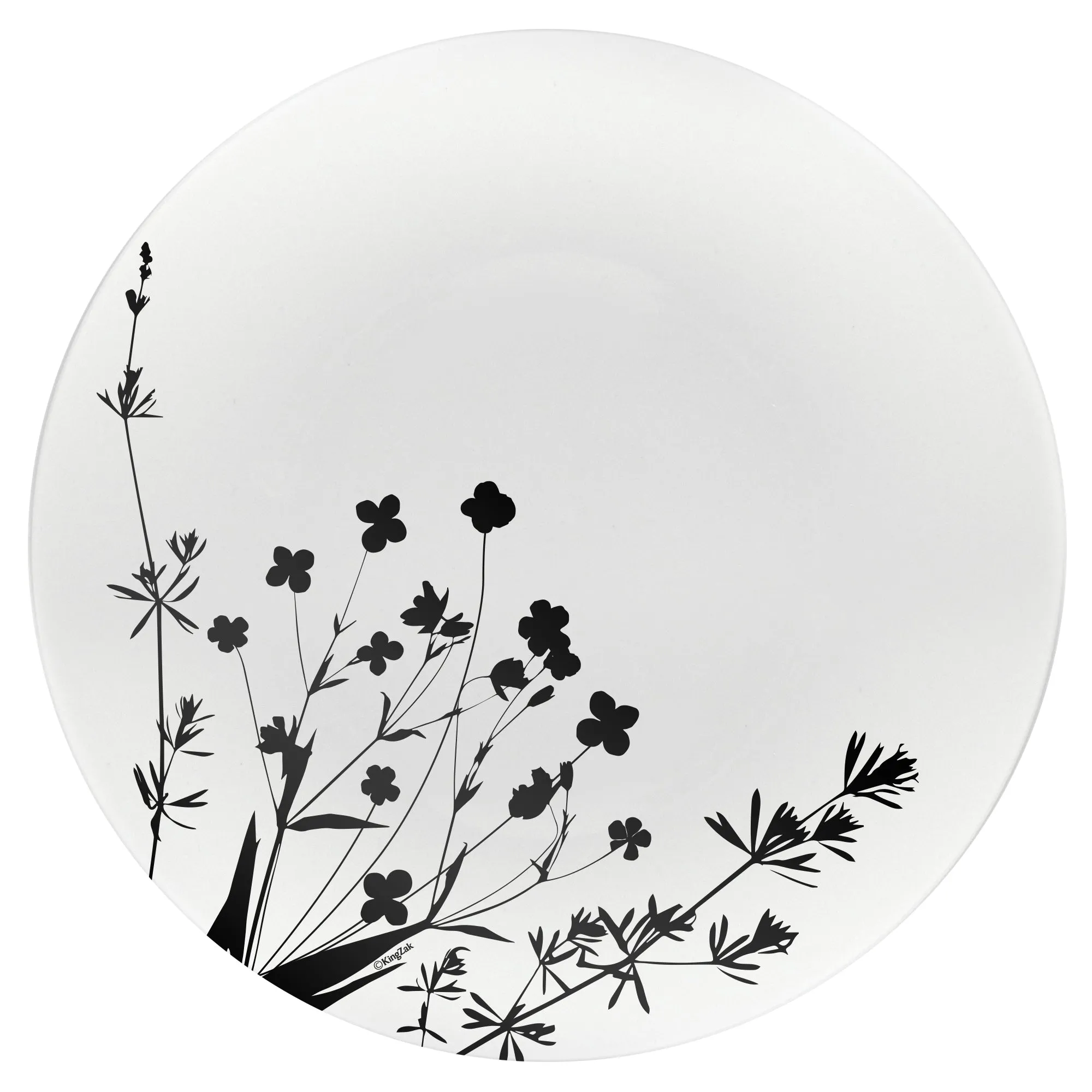 Contemporary Wildflower Premium Plastic Round Dinnerware