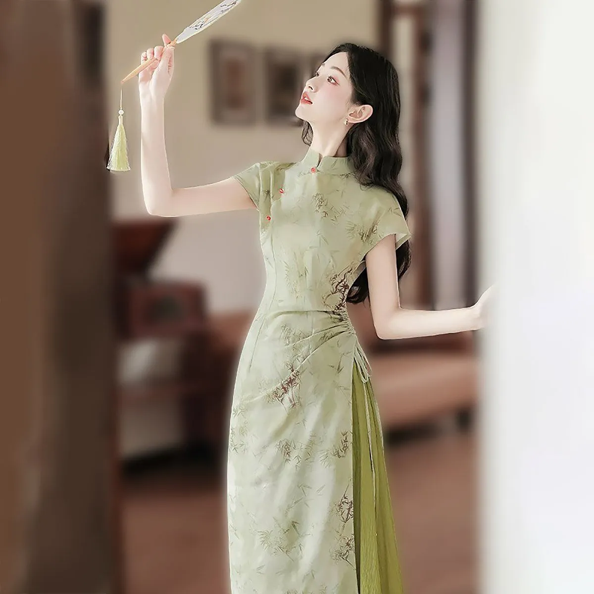 Elegant Long Shirt and Skirt Cheongsam