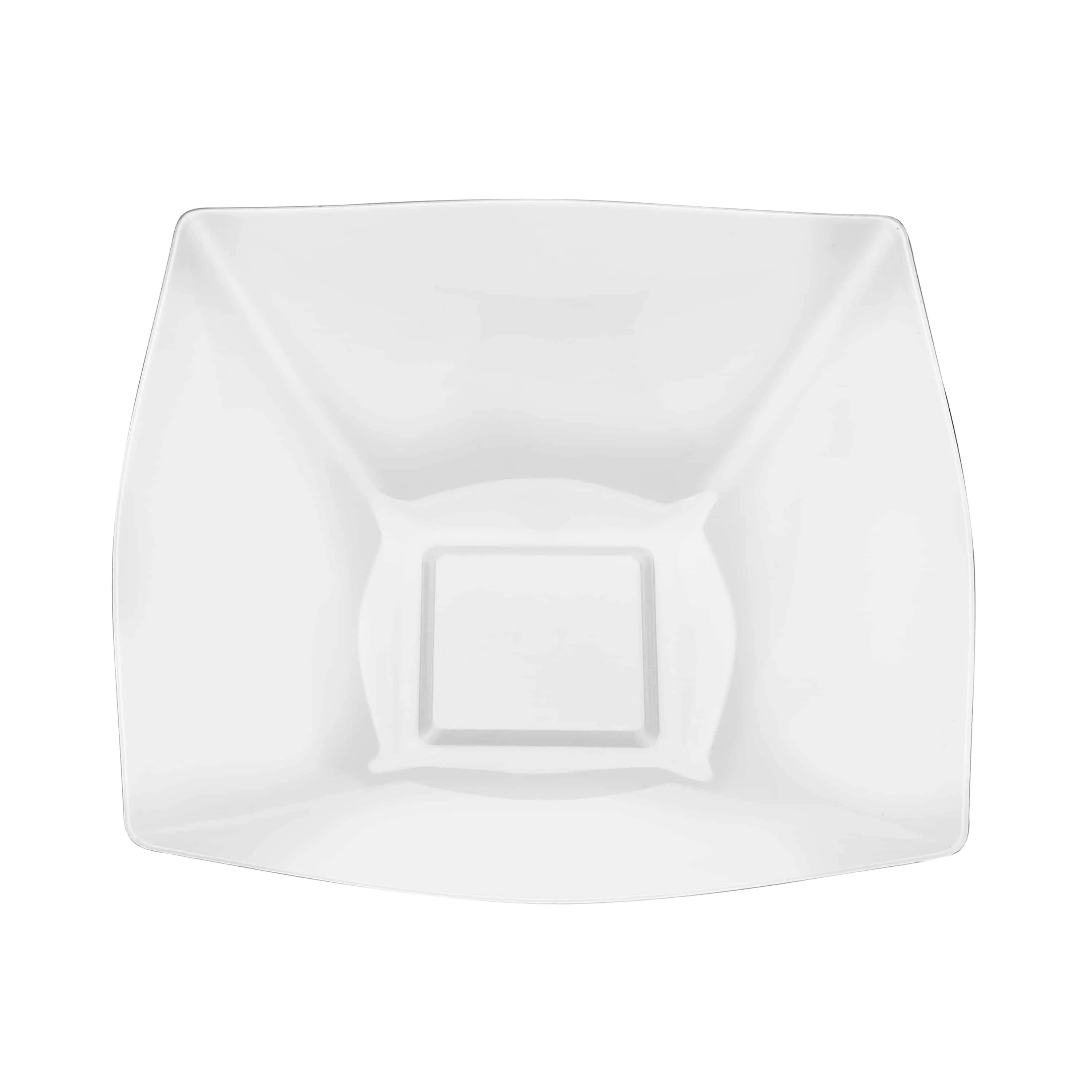 Fluted Premium Plastic Square Serving Bowls