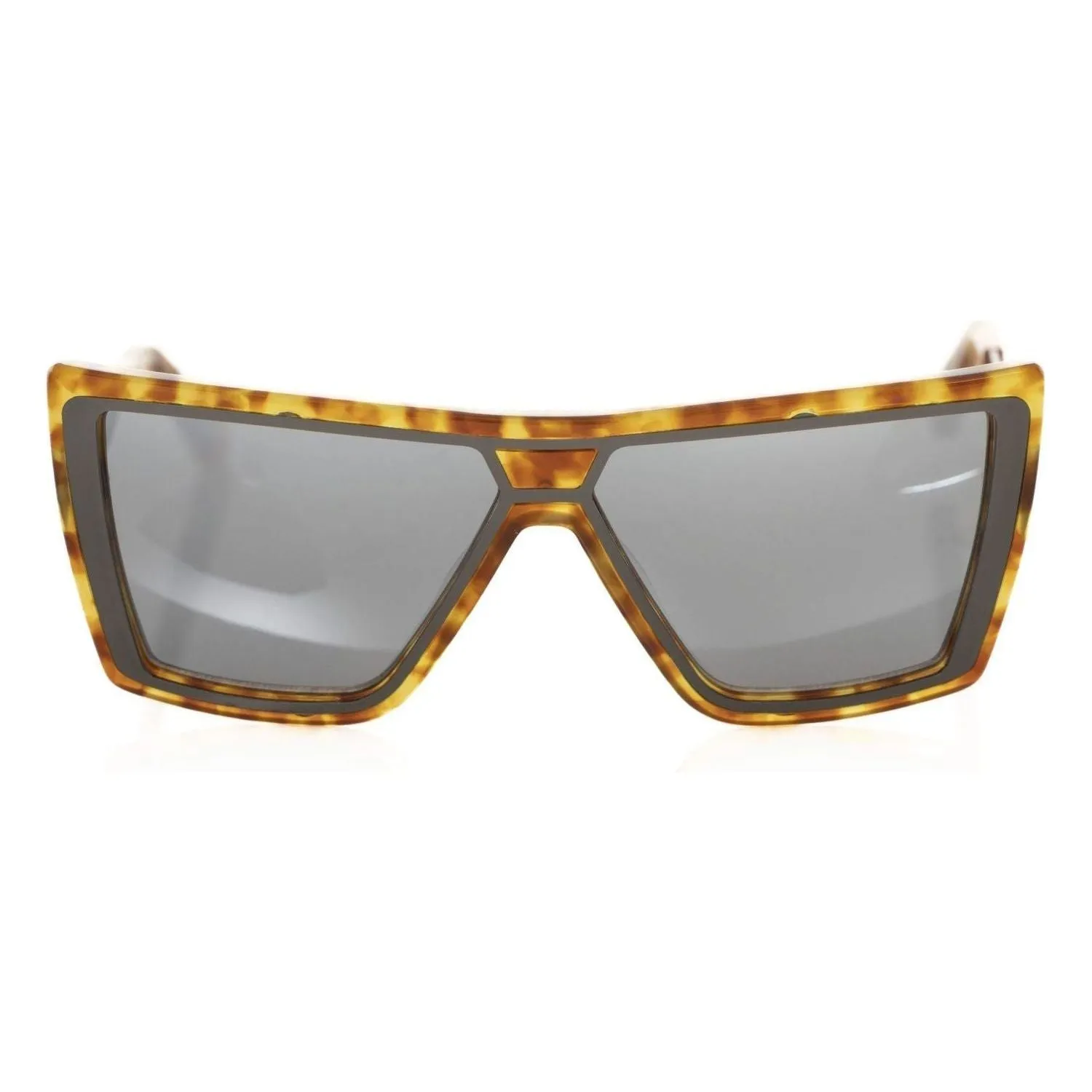 Frankie Morello Brown Acetate Women Sunglass