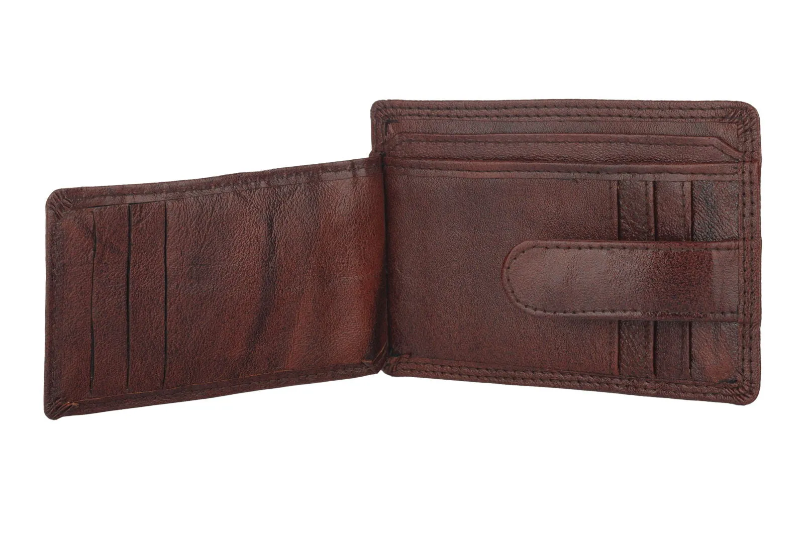 Genuine Leather Card Holder Wallet With 9 Slots, Cash Compartment, Handcrafted Design