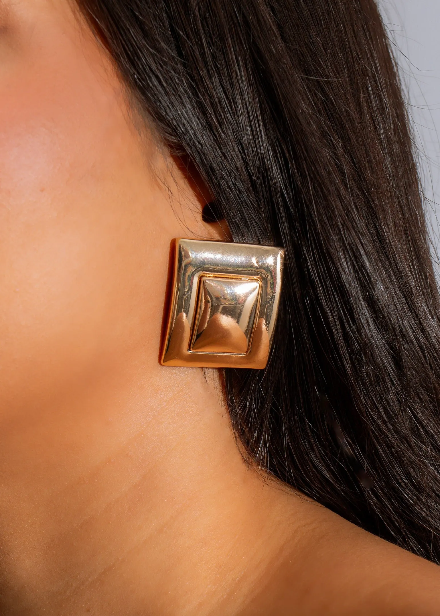 Geometric Luxe Earrings Gold