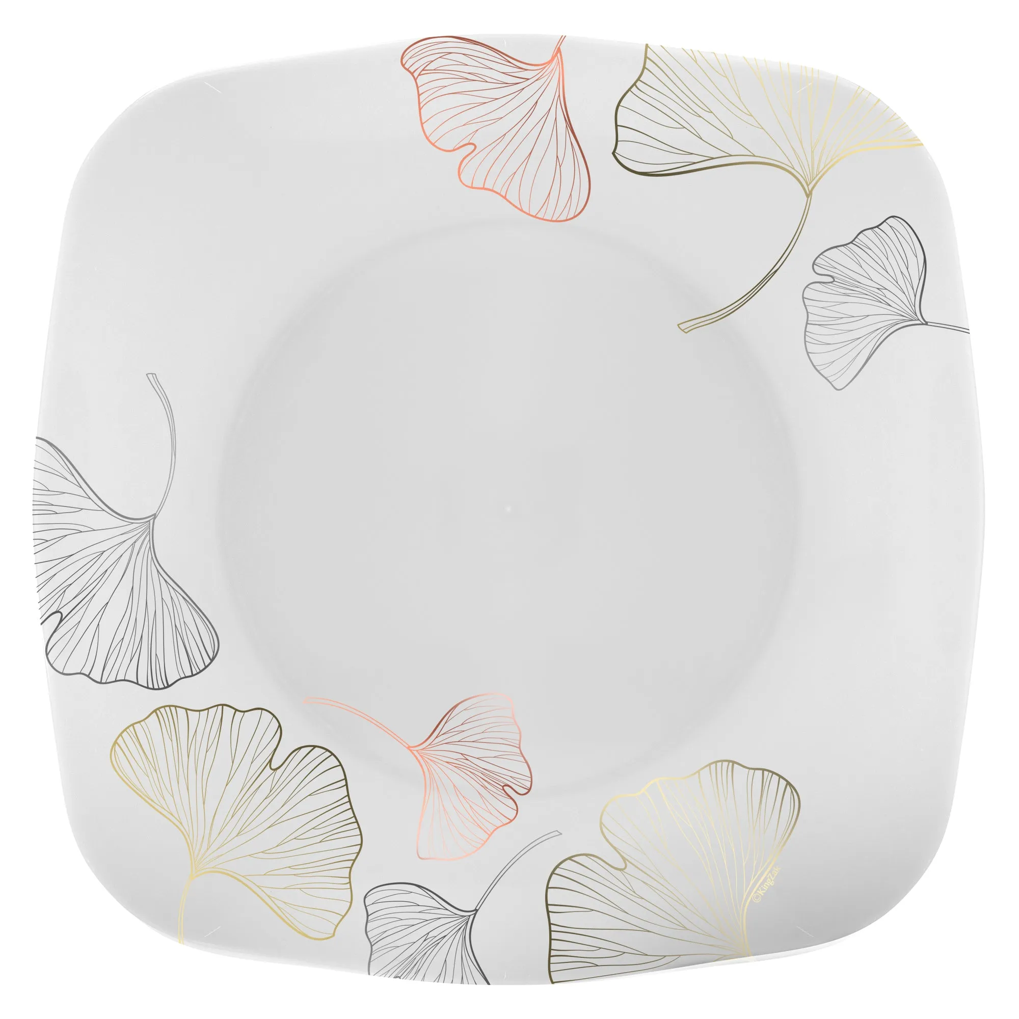 Gingko Premium Plastic Retro Square Dinnerware