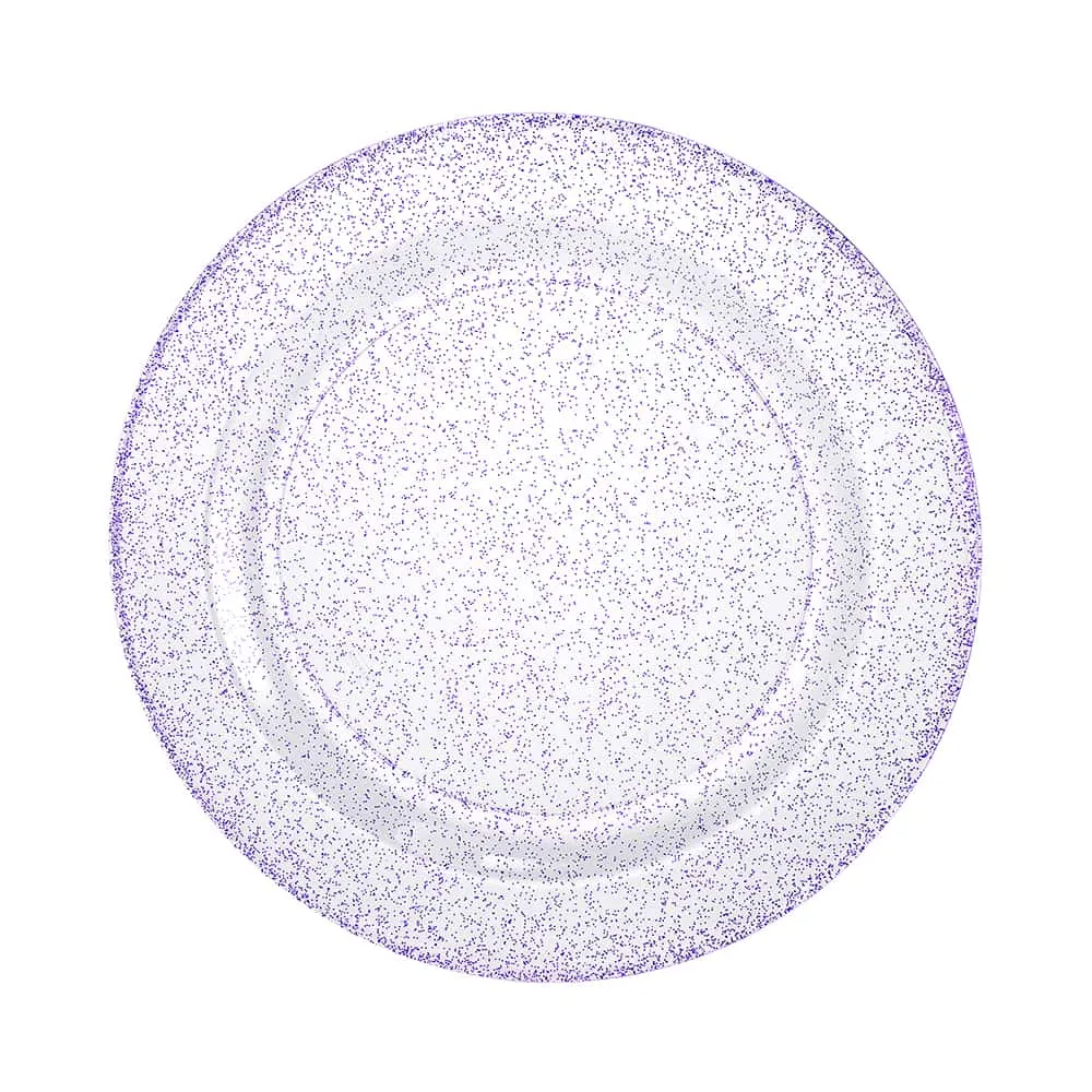 Glitter Premium Plastic Round Dinnerware