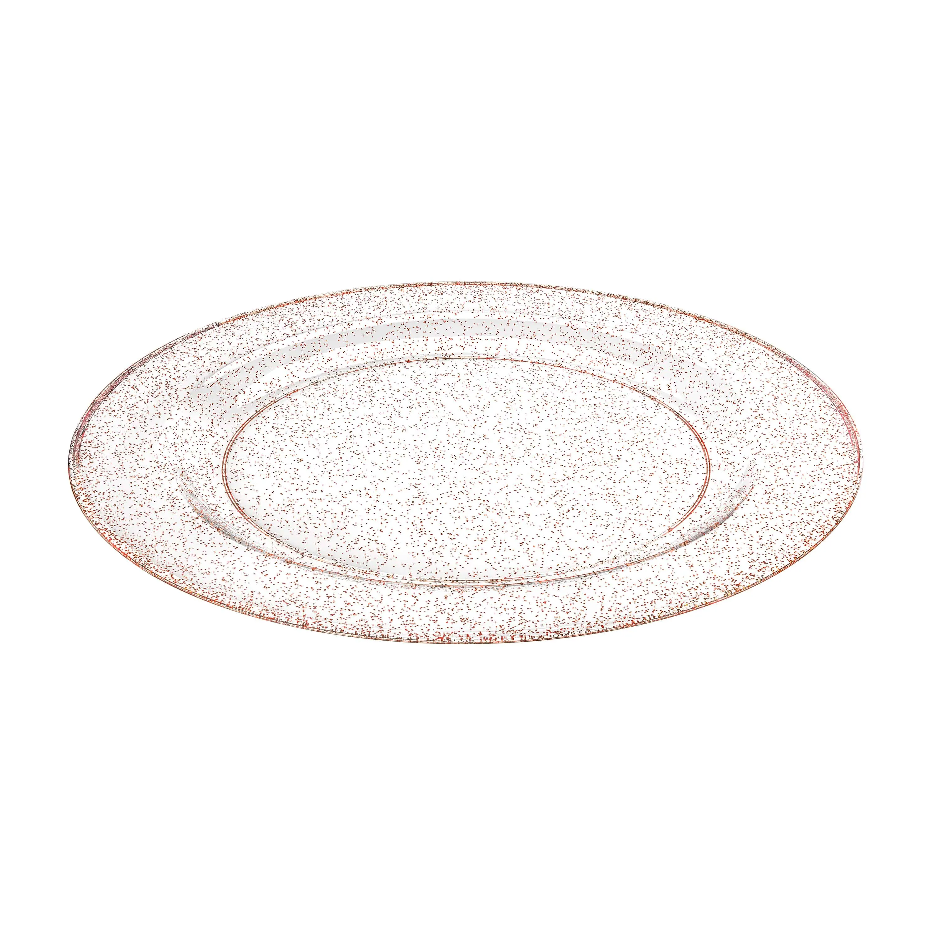 Glitter Premium Plastic Round Dinnerware