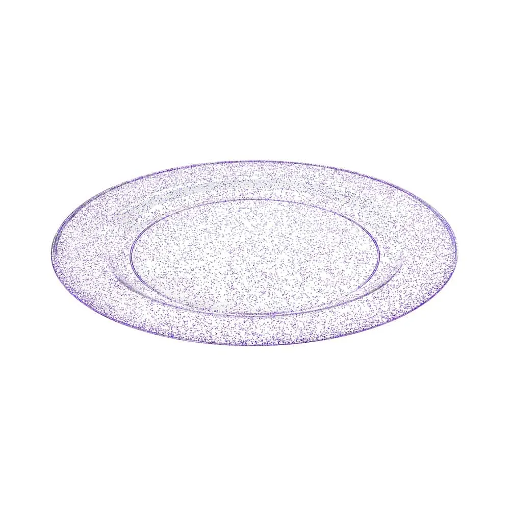 Glitter Premium Plastic Round Dinnerware