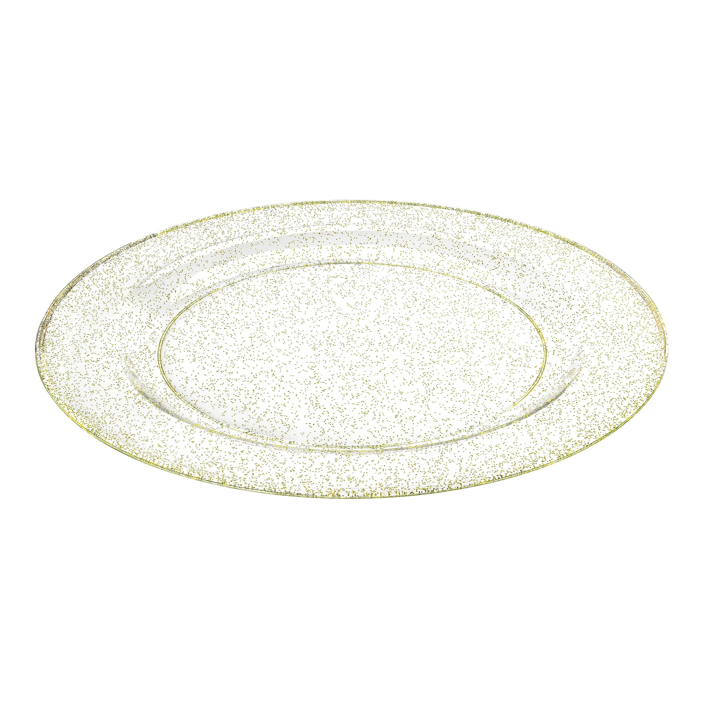 Glitter Premium Plastic Round Dinnerware