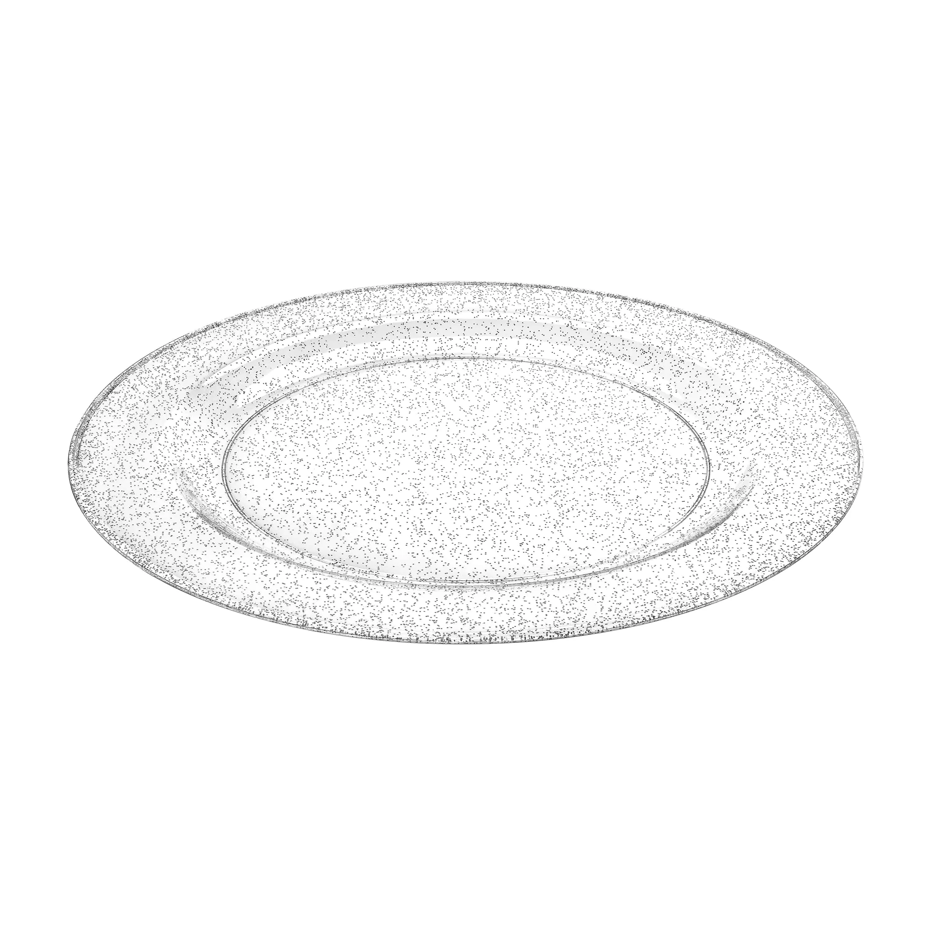 Glitter Premium Plastic Round Dinnerware