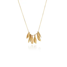 Gold Leafy Jingle Necklace