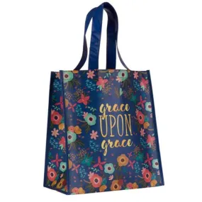 Grace Upon Grace Shopping Tote (English Flower Garden Design)