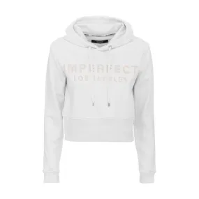 Imperfect White Cotton Womens Hoodie