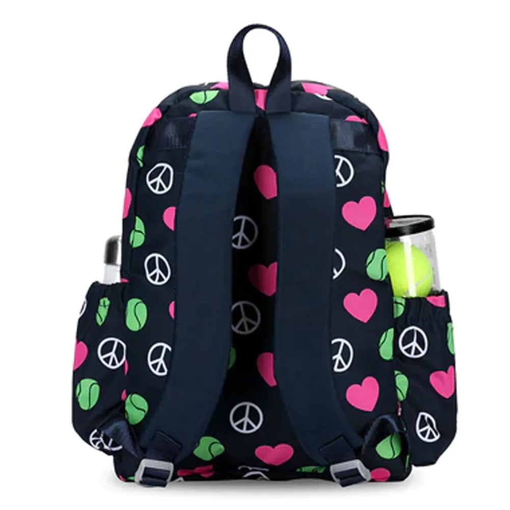 Juniors' Big Love Tennis Backpack Peace Love Tennis