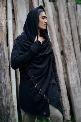 KENOBI Obsidian Black - Stylish Jedi Style Long-sleeve Hoodie