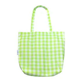 Kind Bag Tote Bag Lime Green Gingham | Eco-Friendly Bag