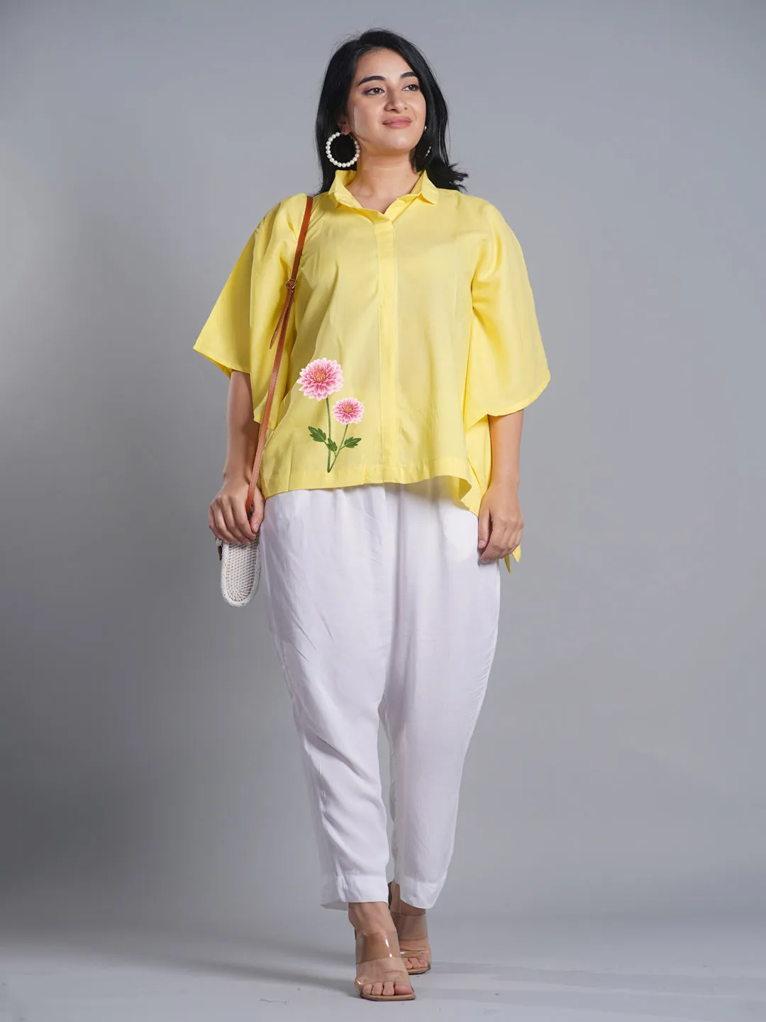 Lemon Kaftan Top - Carnation