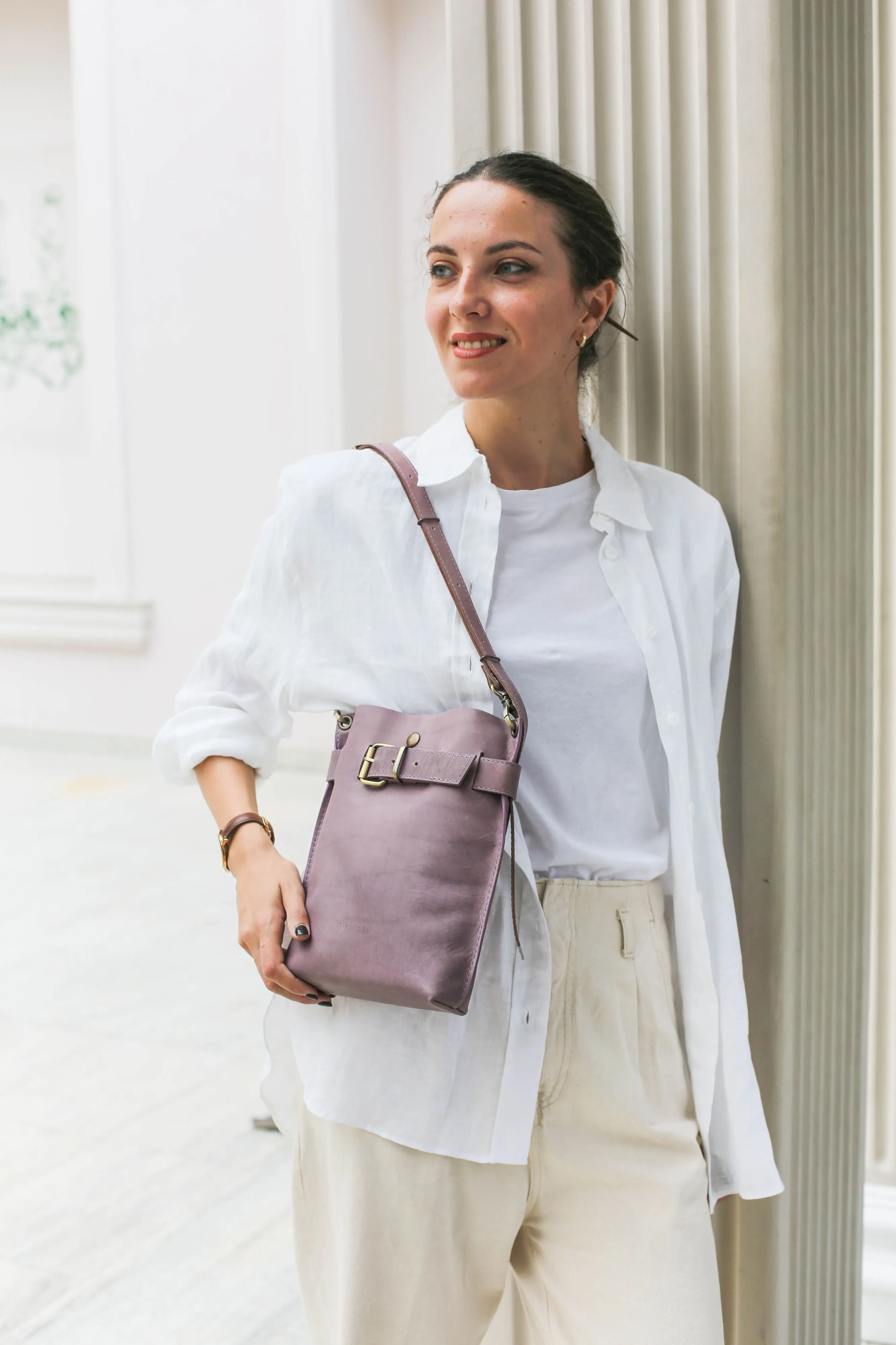 Lilac Leather Bag