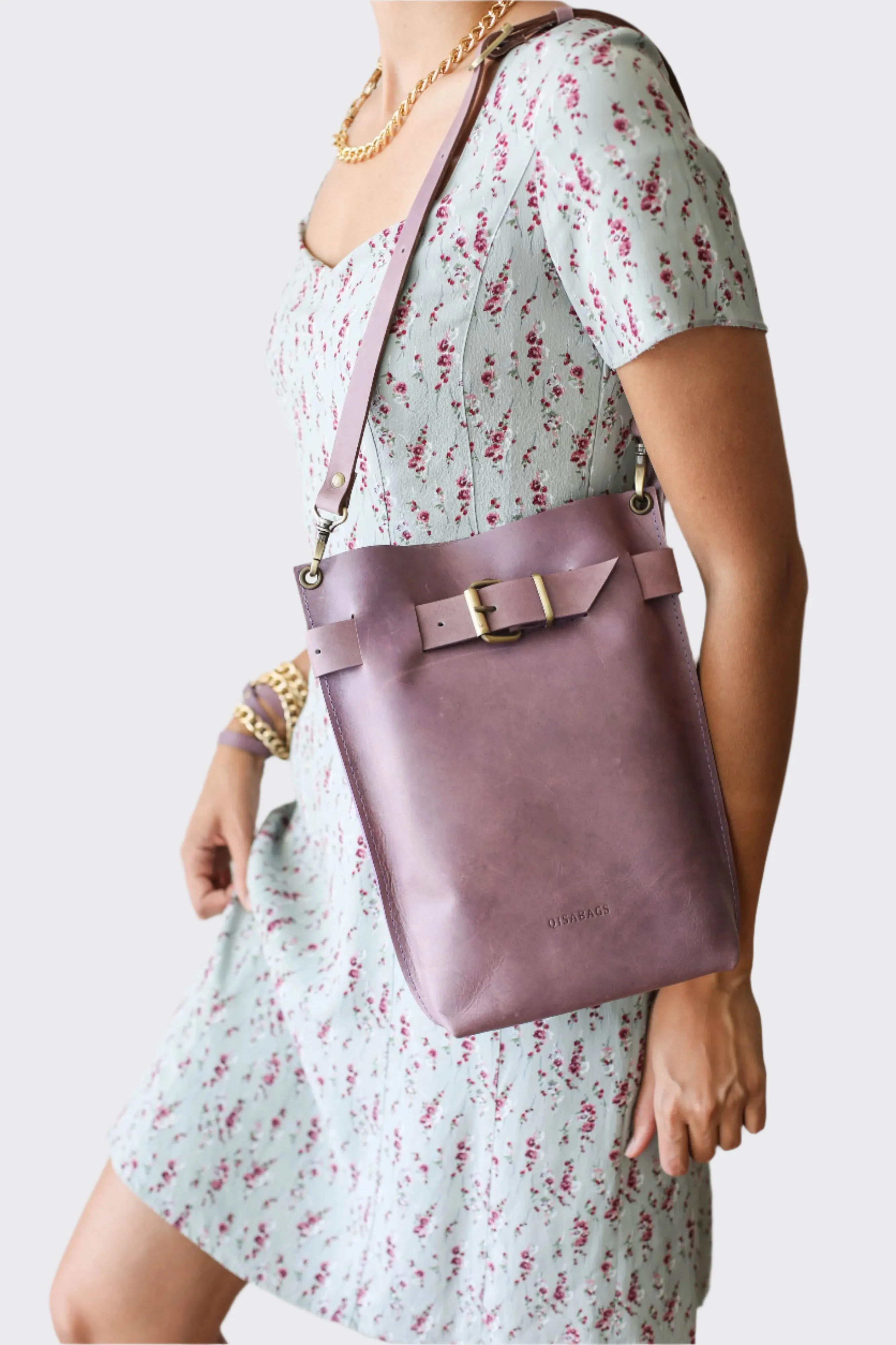 Lilac Leather Bag