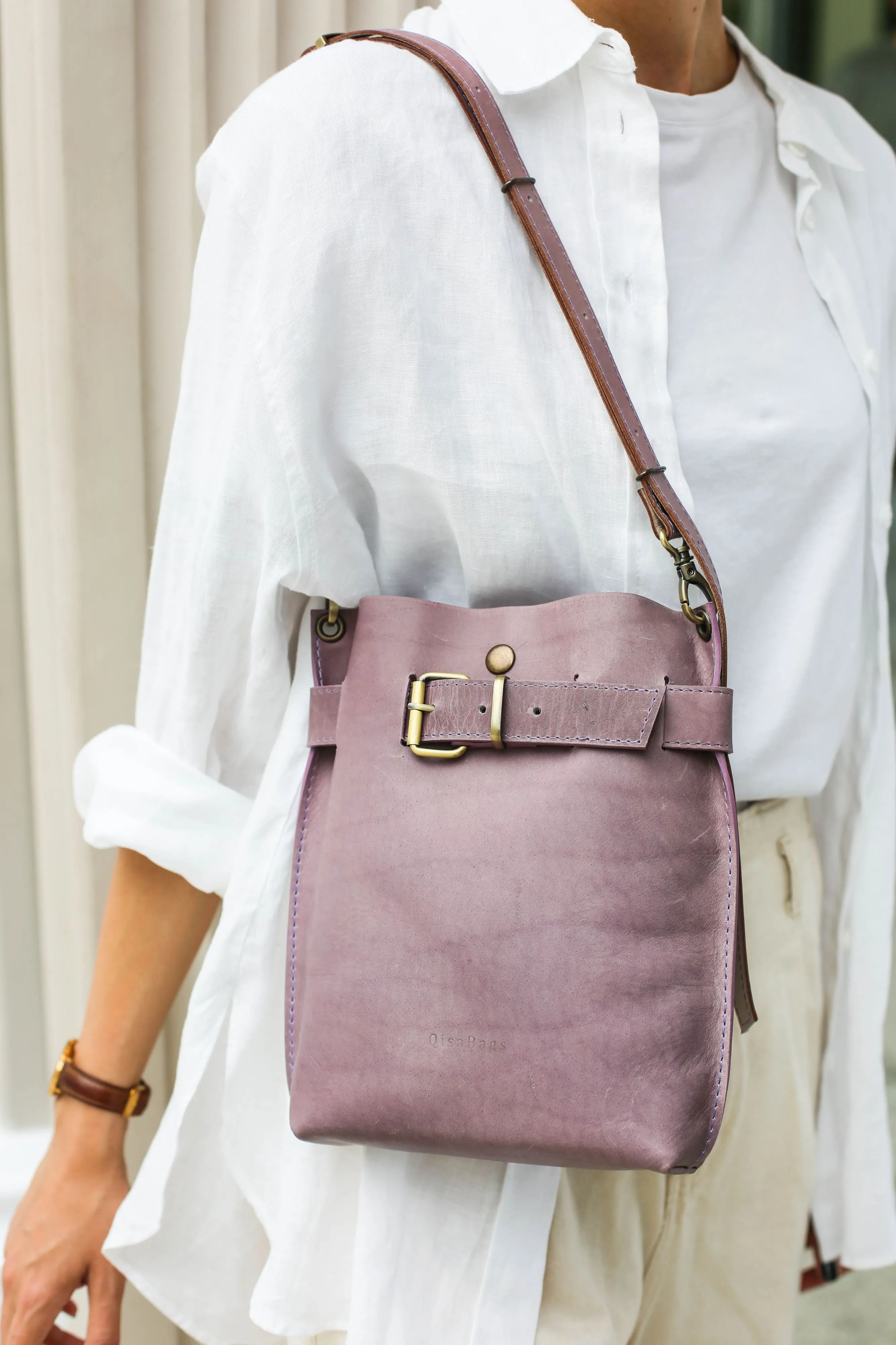 Lilac Leather Bag