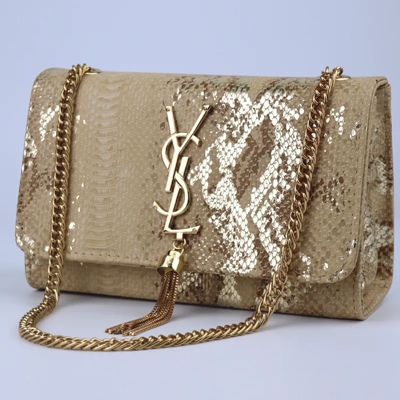 Medium Size Croc-Embossed Crossbody Bag