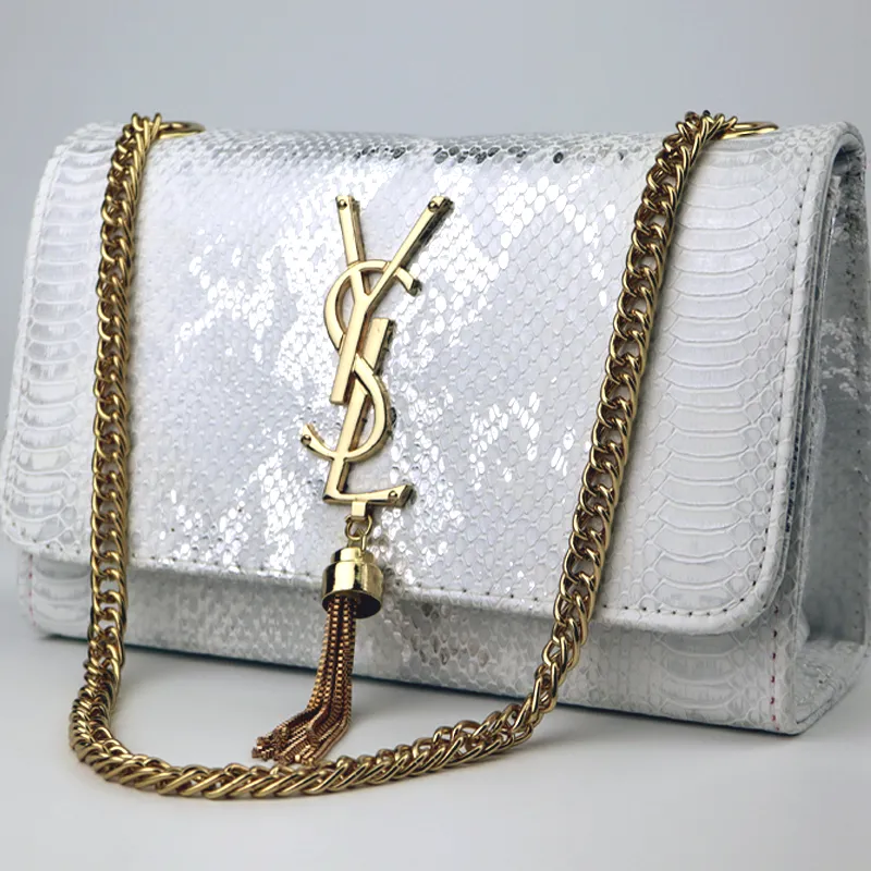 Medium Size Croc-Embossed Crossbody Bag